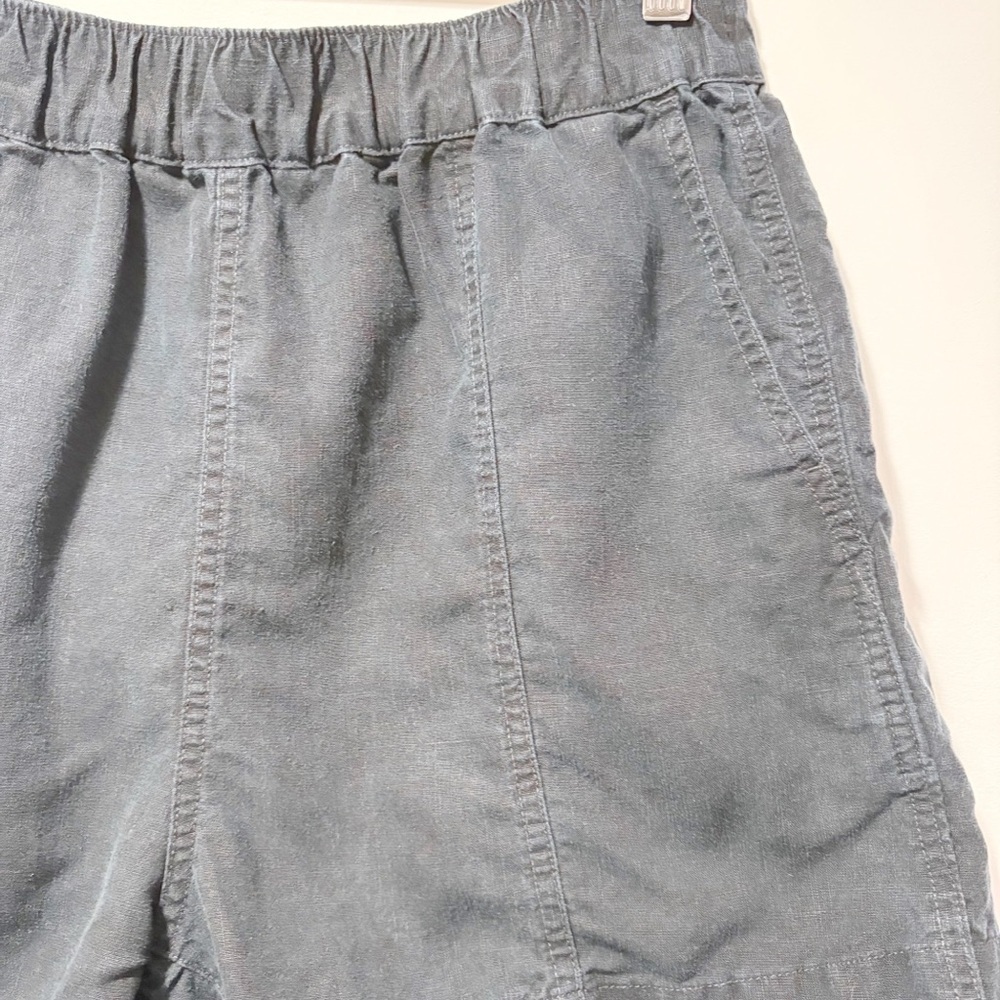 Madewell Linen-Blend Easy Pull-On Shorts Black Blue Size Small Style MD168 - Picture 4 of 13